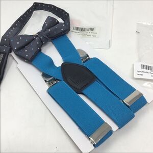 Spring Notion Suspenders and Spotted Bowtie Set E6